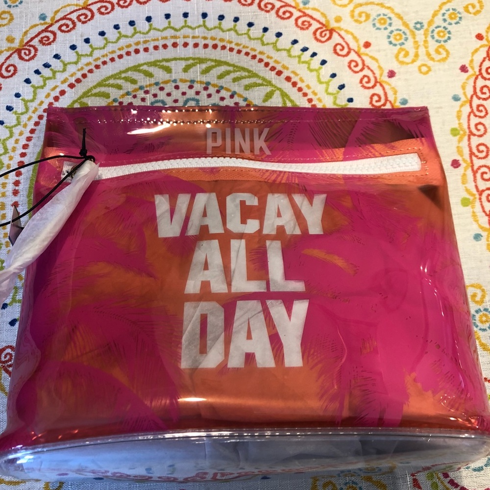 BNWT Pink Victoria’s Secret Vacay All Day Pouch - Picture 4 of 6